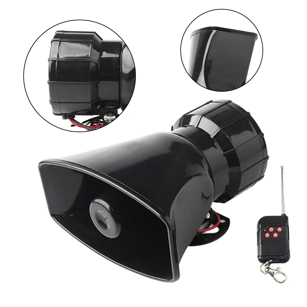 7가지 다른 소리 130dB 자동차 사이렌 100W 오토바이 모페드 트럭 차량용 12V 전자 경보 마이크 및 브래킷 포함