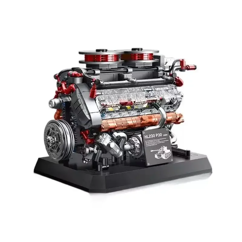 1236PCS механічна модель двигуна в зборі, двигун головного танка DIY іграшка будівельні блоки прикраси, дитячі іграшки для дорослих подарунки