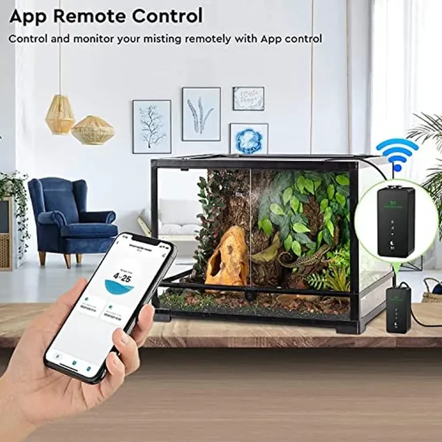 WiFi Reptile Mister Terrariums Misting System Snake Python Tortoise Gecko Lightweight 120G Aquarium Control via SmartLife App 4