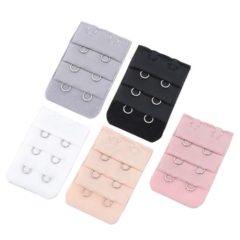5 pezzi estensione della cinghia di estensione del reggiseno 2 ganci 3 file intimo donna estensori del gancio del reggiseno regolabile accessori fai da te fatti a mano da donna