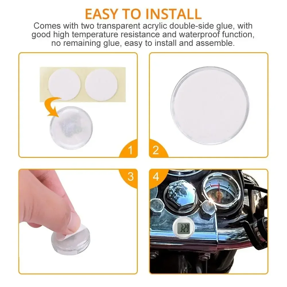 Universal Waterproof Mini Motorcycle Bike Digital Display Clock Office Decor Automobiles Car Interior Accessories digital display clock