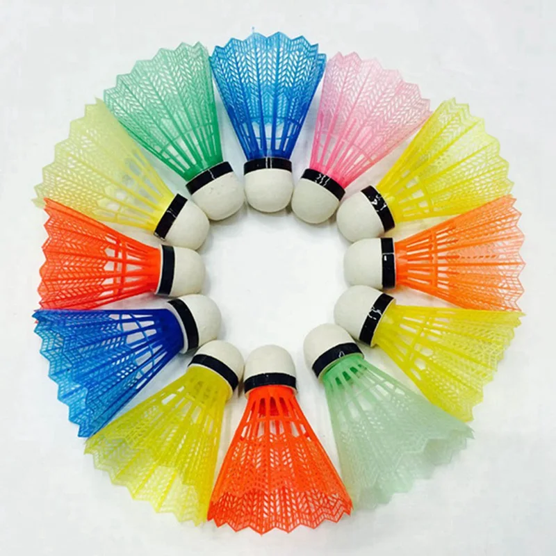 

6/12pcs Kids Colorful Badminton Balls Portable Indoor Outdoor Flying Stability Shuttlecocks Balls Sport Training Nylon Ball