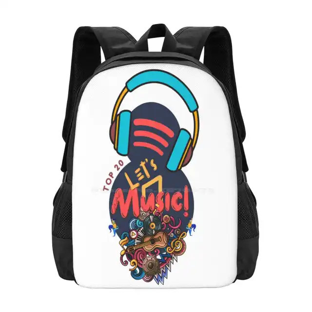 Let S Music New Arrivals Unisex Bags A Fashionable and Fun Backpack for Music Lovers