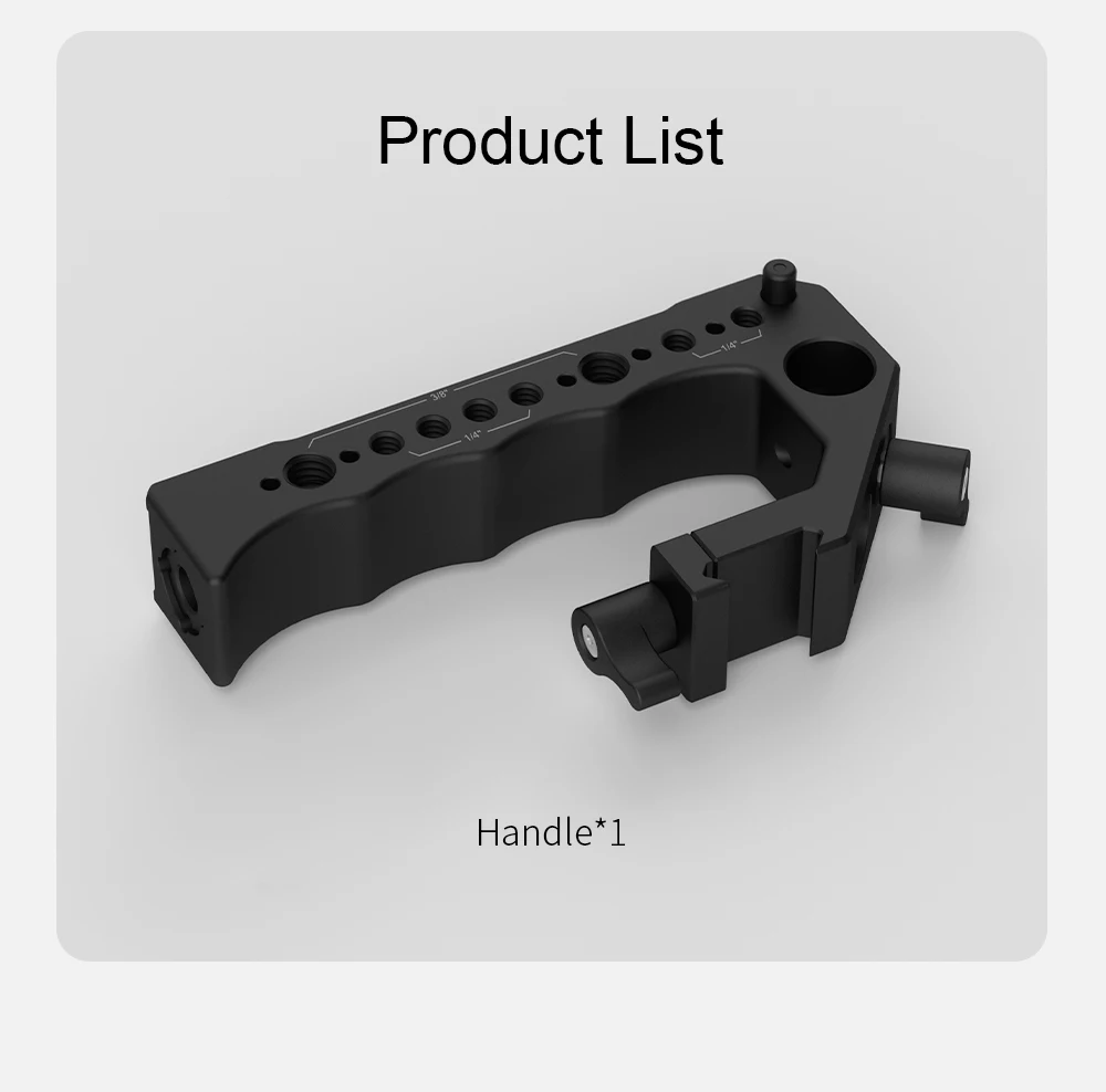 Universal DSLR Handheld Cold Shoe Holder Camera Cage Top Handle with 3/8"&1/4" S