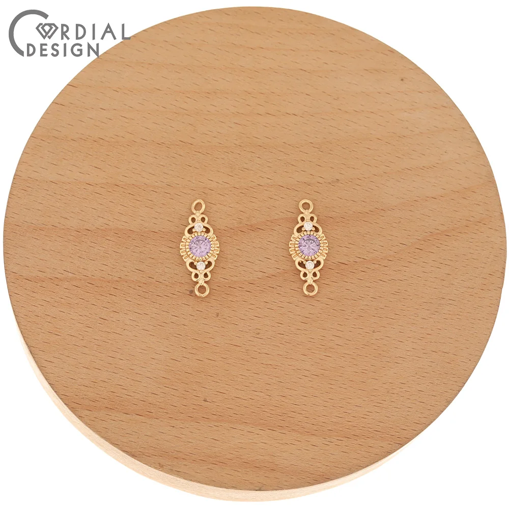 Cordial Design 100Pcs 8*20MM Jewelry Findings & Components/Hand Made/CZ Charms/DIY Making/Jewelry Accessories/Crystal Connectors 11 EAAC-193046-5
