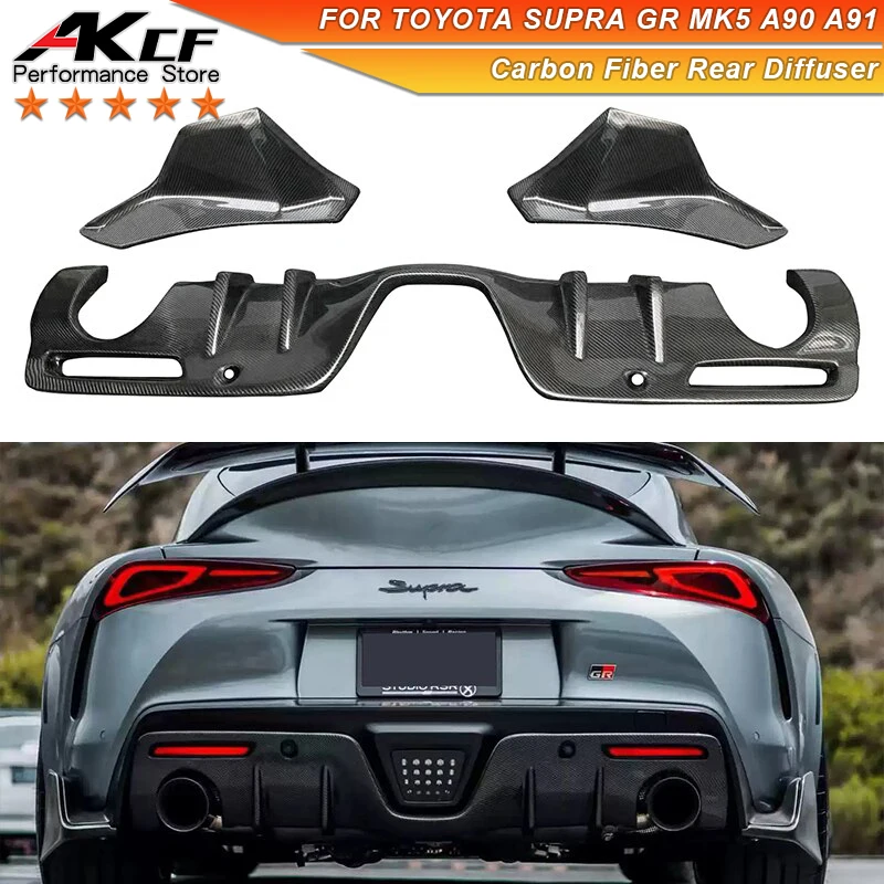 

Задний диффузор из углеродного волокна в стиле AG для Toyota Supra GR MK5 A90 A91, Модернизированный диффузор для заднего бампера, задние боковые разветвители, спойлер