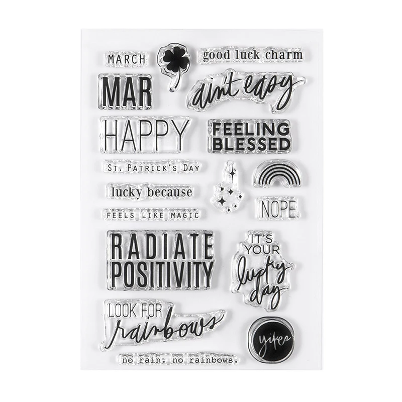 Clear Stamp Sheets for DIY Scrapbooking and Photo Albums - Letter and Number Design