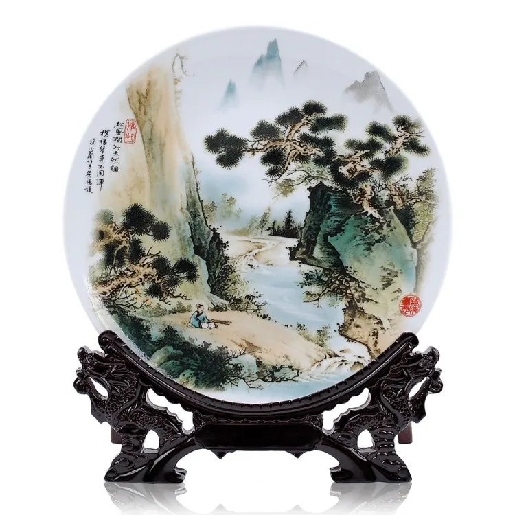 

BEST business birthday present - vintage handicraft landscape art porcelain plate Decor art limited edition Decoration