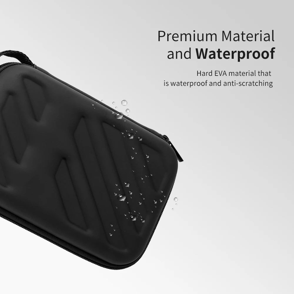 External Hard Drive Disk Case Shockproof EVA Case 2.5in HDD Mesh Pocket Soft Inner Fabric Carrying for Office Use