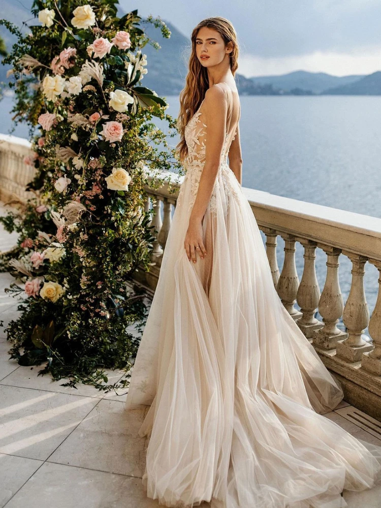 sexy sheer wedding dress Illusion Wedding Dresses