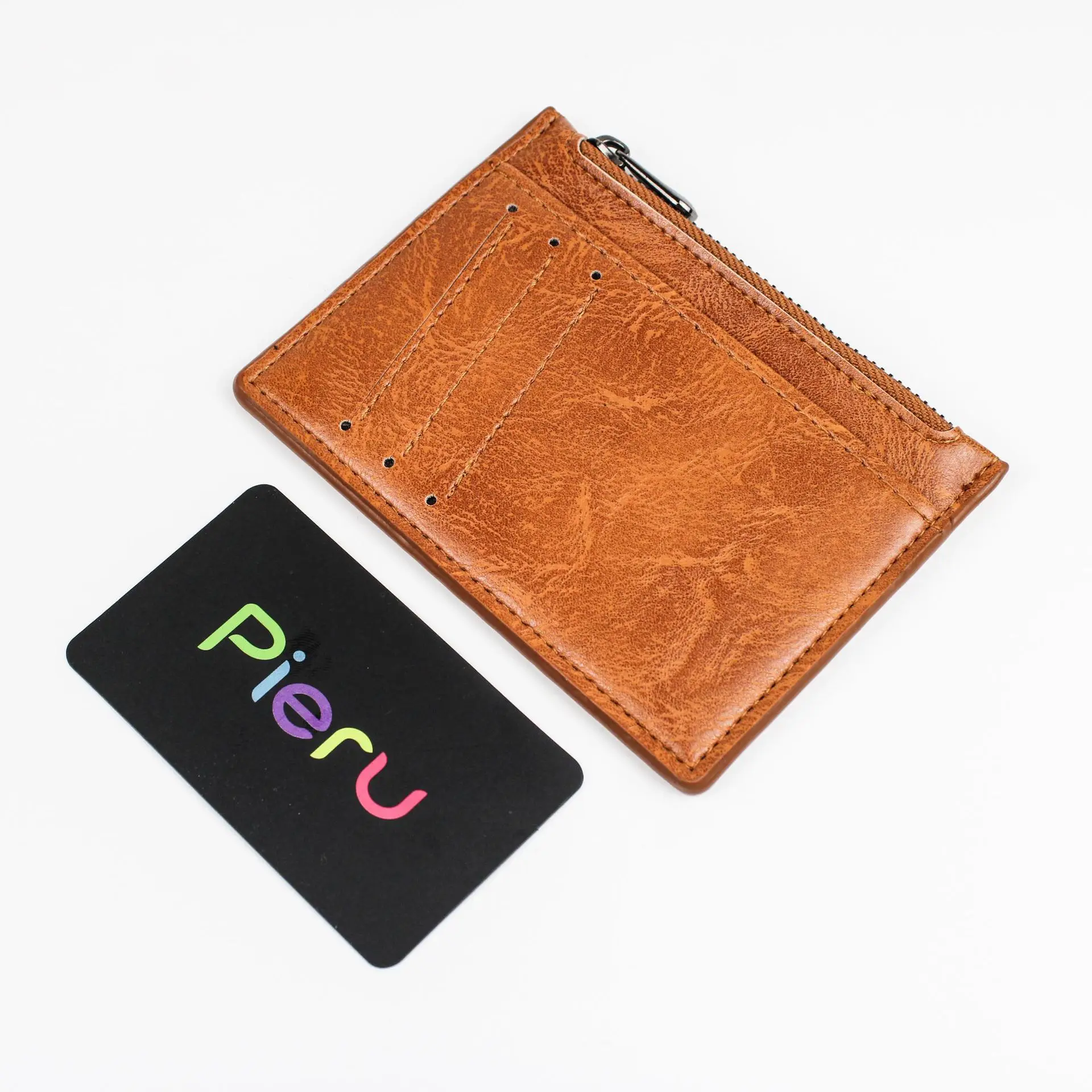 Slim PU Leather Wallet Card Holder with Multi-Card Slots