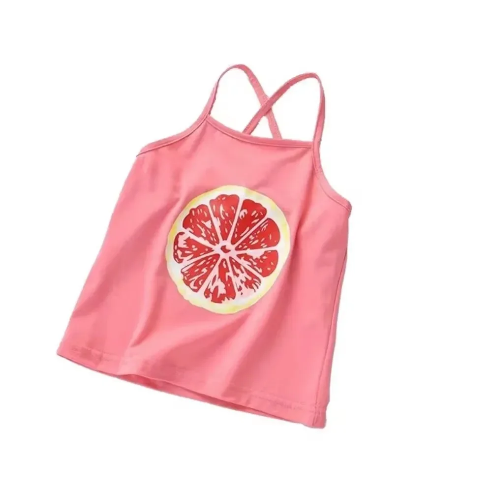 Girls Tops Camisoles Toddler Baby Shirts Cartoon Undershirt Sleeveless T-shirt Children's Underwear for kids underwear,kids tops