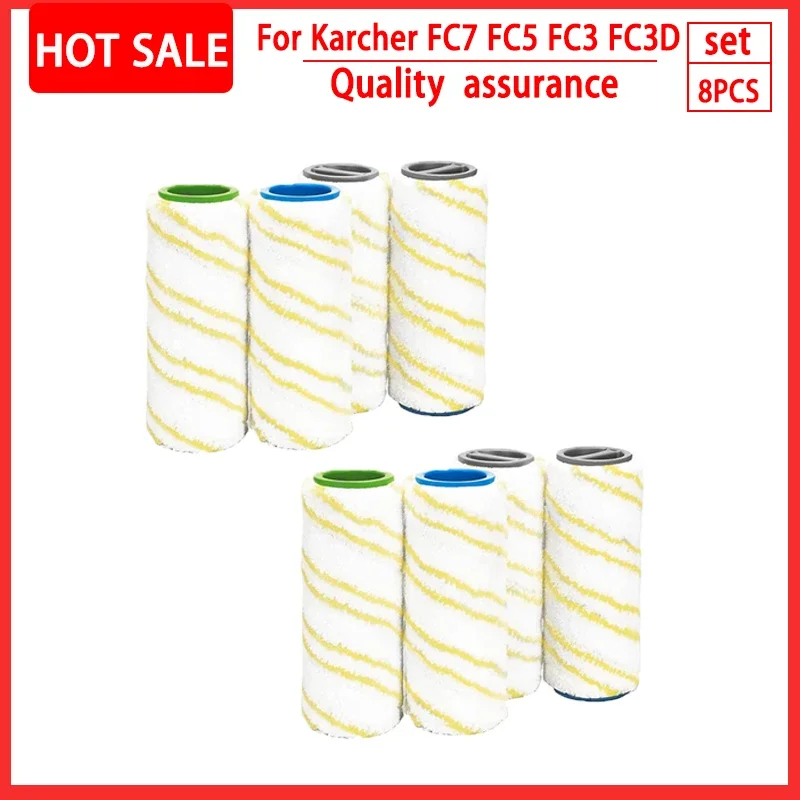 Jajadeal 4pcs Rulli di Ricabi per Karcher FC7 FC5 FC3, Rulli in