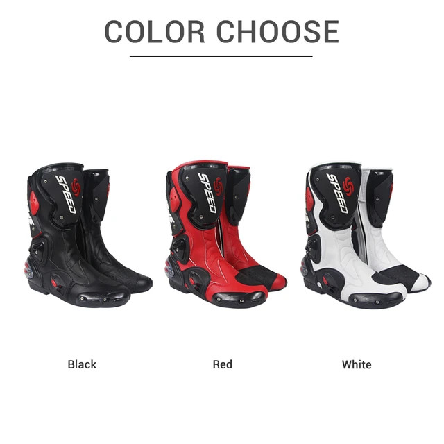 Botas de moto profesionales para hombre, botines de carreras de Motocross,  cuero de microfibra, todoterreno, zapatos de motocicleta/Motocross -  AliExpress