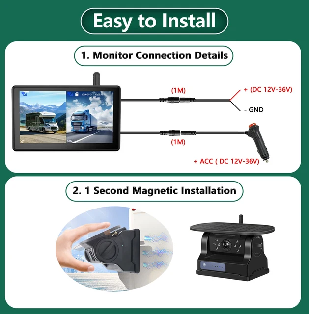 654549-d8d2aa.jpg IPoster اللاسلكية 7 بوصة تعمل باللمس شاشة DVR شاشة سبليت 1/2x BSD AI كشف كاميرا احتياطية تعمل بالطاقة الشمسية لا ضرر تثبيت Rv