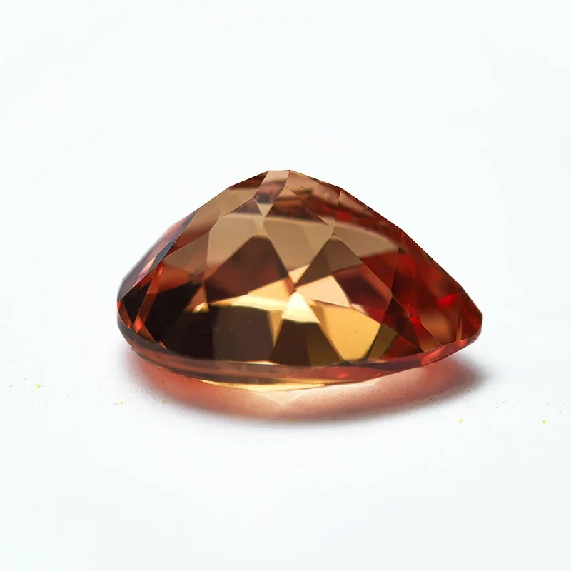 Lab Grown Sapphire Orange Color Pear Shape VVS1 Gemstone for Charms Diy Jewelry Making Materials Selectable  AGL Certificate
