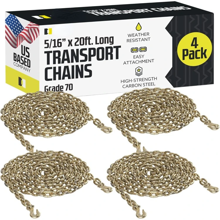Tie Down Transport Chains Heavy Duty Tow Chain with 5 16 Grade 70 Chain tie-down-transport-chains-heavy-duty-tow-chain-with-5-16-grade-70-chain