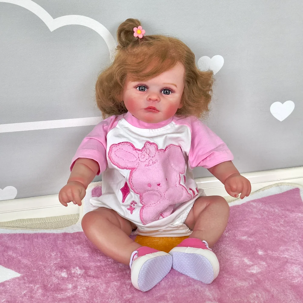 

49CM Reborn Baby Dolls Soft Body Doll with 3D Skin Multiple Layers Painting with Visible Veins Soft Touch Handmade Doll for Girl