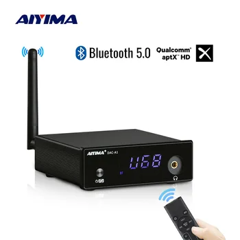 AIYIMA DAC-A1 헤드폰 앰프 디코더, ES9018Q2M 블루투스 5.0 디코더, 동축 광학 USB DAC, APTX-HD 리눅스 원격 제어