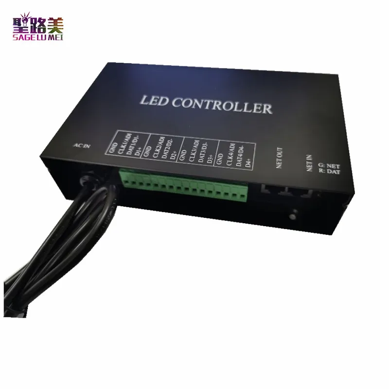 

110V-220V AC Artnet Eternet to SPI Pixel Controller 4 Ports 4096 Pixels h802ra Support MADRIX Jinx For WS2811 WS2812 LED Lights