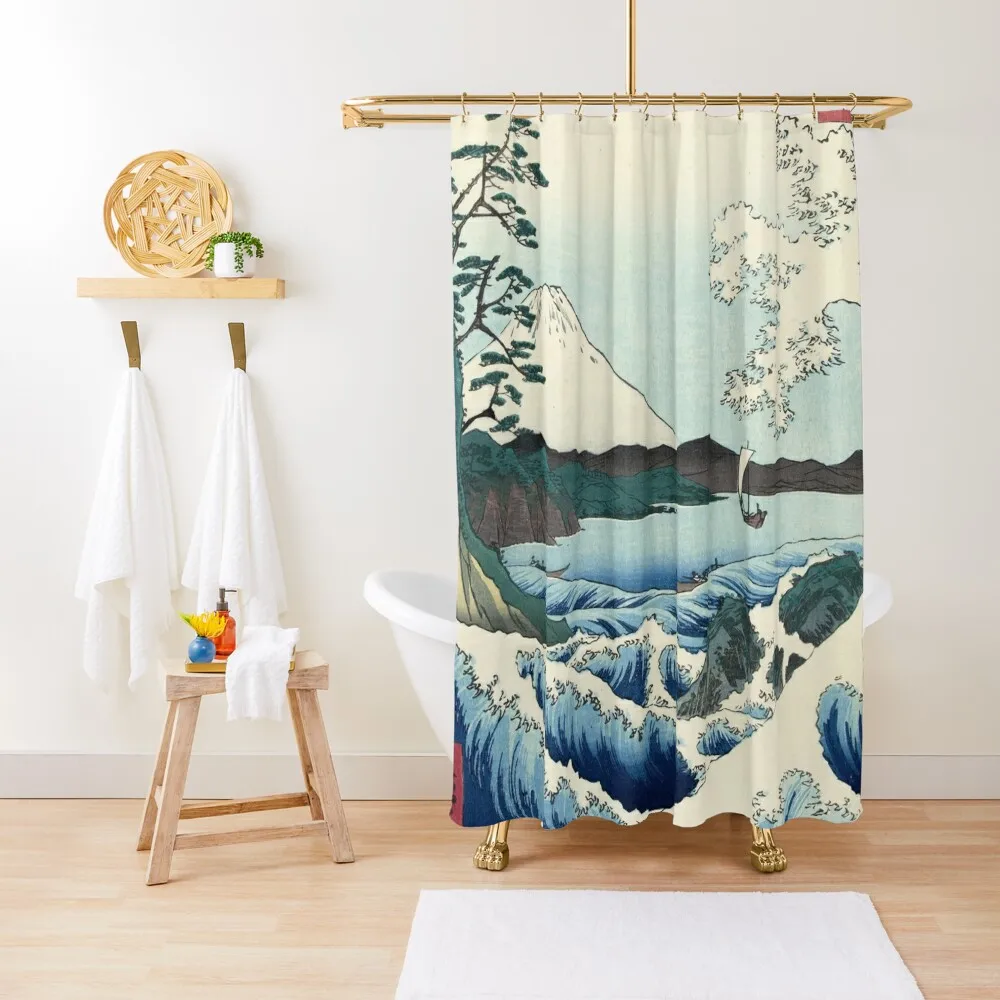 

Utagawa Hiroshige - Seascape in Satta, 1858 Shower Curtain Bath Curtains
