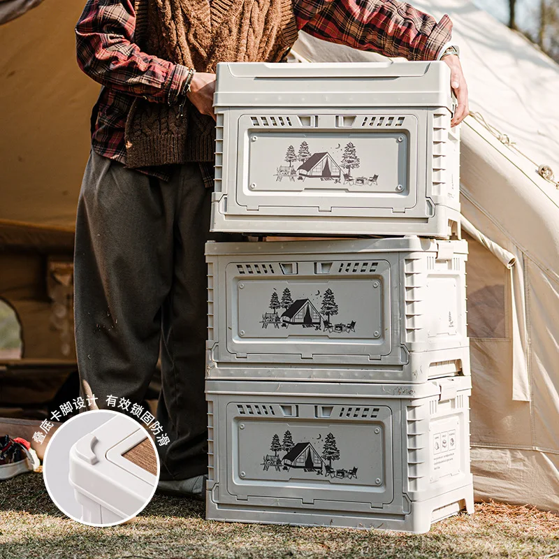 Faltbare Aufbewahrung sbox für Camping Picknick tragbare große  Outdoor-Reise Aufbewahrung tasche Camping ausrüstung Geschirr Aufbewahrung  behälter - AliExpress