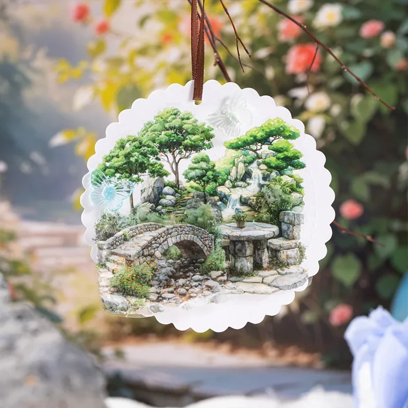 1Roll Garden Landscaping PET Tape Stone Landscape Handbook Matching Backing Stickers Adhesives Fasteners Scrapbook 60mm*2m