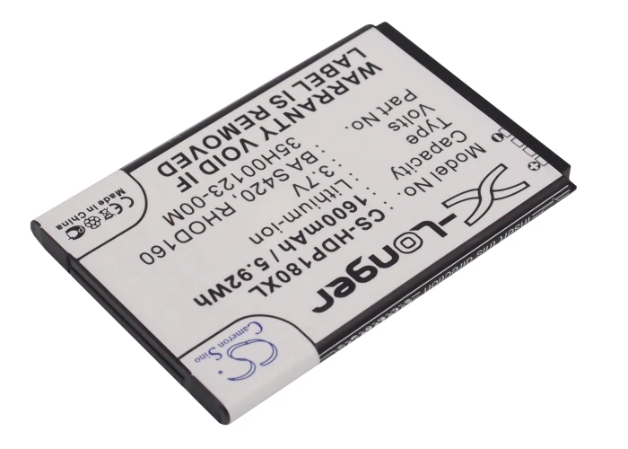 CS 1600mAh/5.92Wh battery for HTC A9292 Arrive Captain Cedar 100 EVO 4G Fortress Imagio Maple 120 Ozone | Электроника