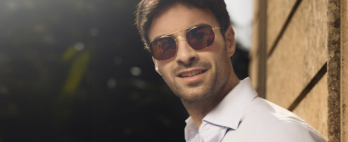 ZENOTTIC Modische sechseckige Pilot-polarisierte Sonnenbrille für Damen und Herren – Vintage-Mode-Doppelsteg-Metall-UV400-Schutzschirm – Detail 3