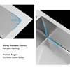 304 Stainless Steel Kitchen Sink Single Bowl Basin Undermount Handmade Brushed Narrow Edge Bar Sink with Drain Accessories Sink 4