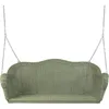 Hand Woven Resin Wicker Porch Swing with Chain 1