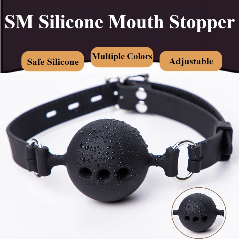 Close-up of smooth silicone ball surface with breathable hole design