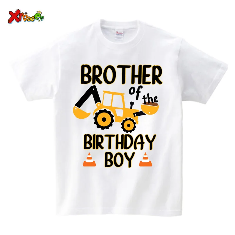 Family Matching Outfits Construction Birthday Party Family Shirt  Personalized T Shirt Boy ANY AGE Name I'm 3 Famili Look Famili - 3