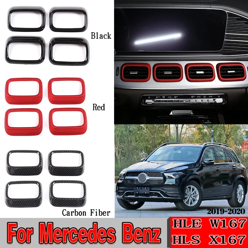 

Центральное управление автомобиля, отделка для Mercedes Benz GLE GLS W167 X167 2019-2020 ABS центральная консоль, рамка для выпускного отверстия воздуха, отделка, украшение автомобиля