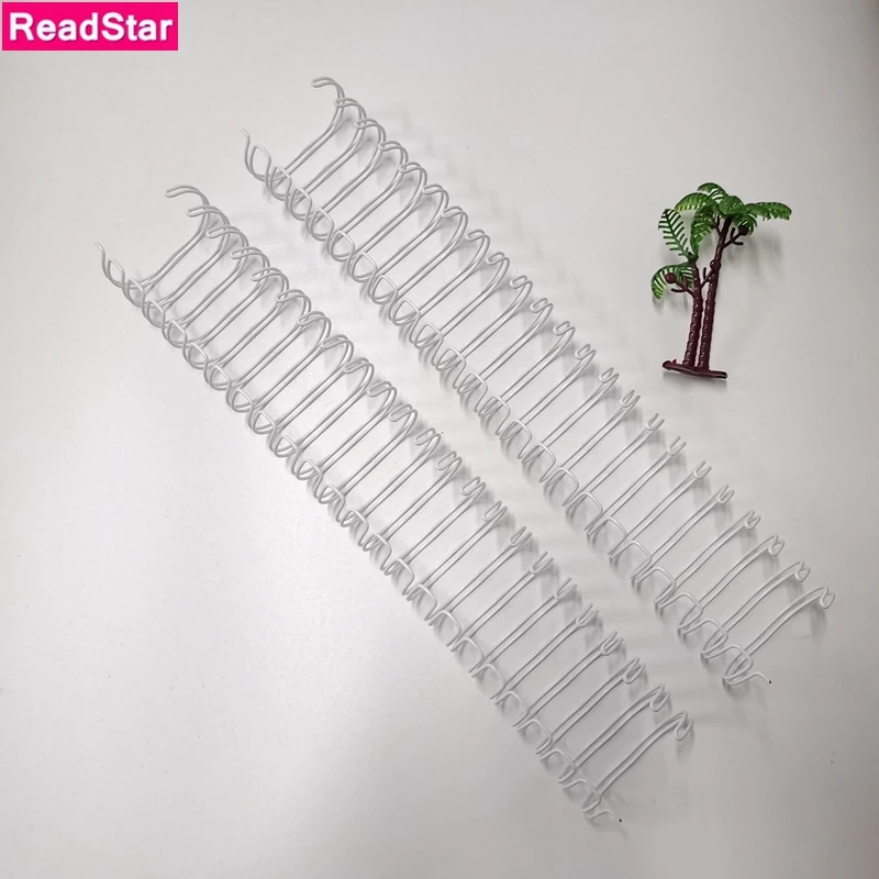 ReadStar White A4 3:1/2:1 Pitch 1/4"-1-3/4"(6.4-44.4mm) Iron OY Coil Double Loop Wire Calendar Binding Comb Wire Rings 8PCS/LOT loose leaf binding coil,metal binder ring,book binding supplies