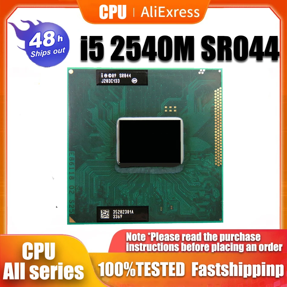 Core I5-2540M Processore I5 2540M Notebook Laptop Cpu Socket G2 (Rpga988B) Sr044