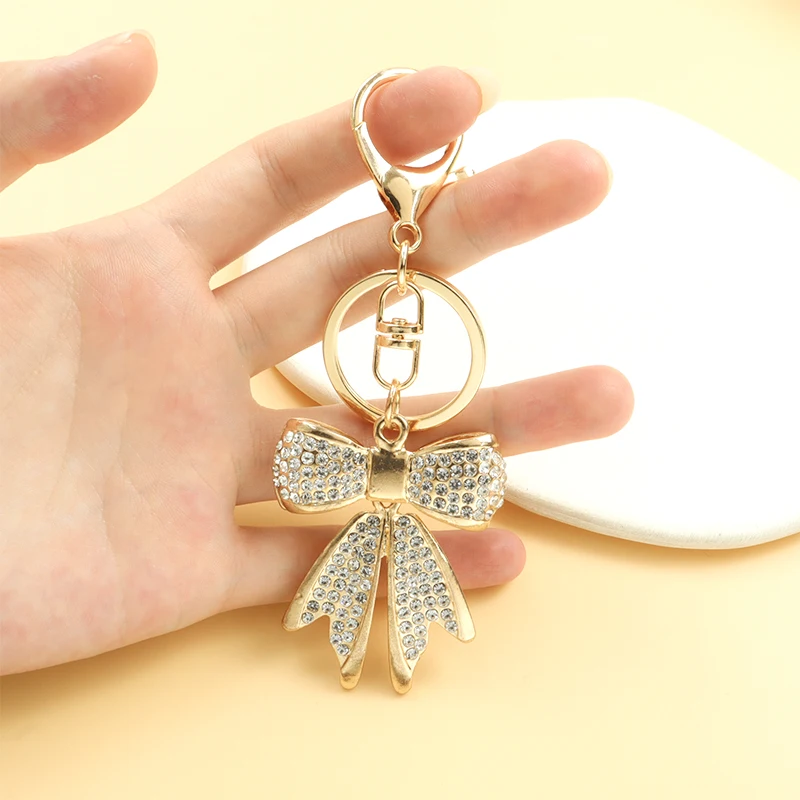 Rhinestone Bling Bling Keychain Strap Gold Silver Key Ring Keychain  Accessories Bulk Car Accessories Interior Woman