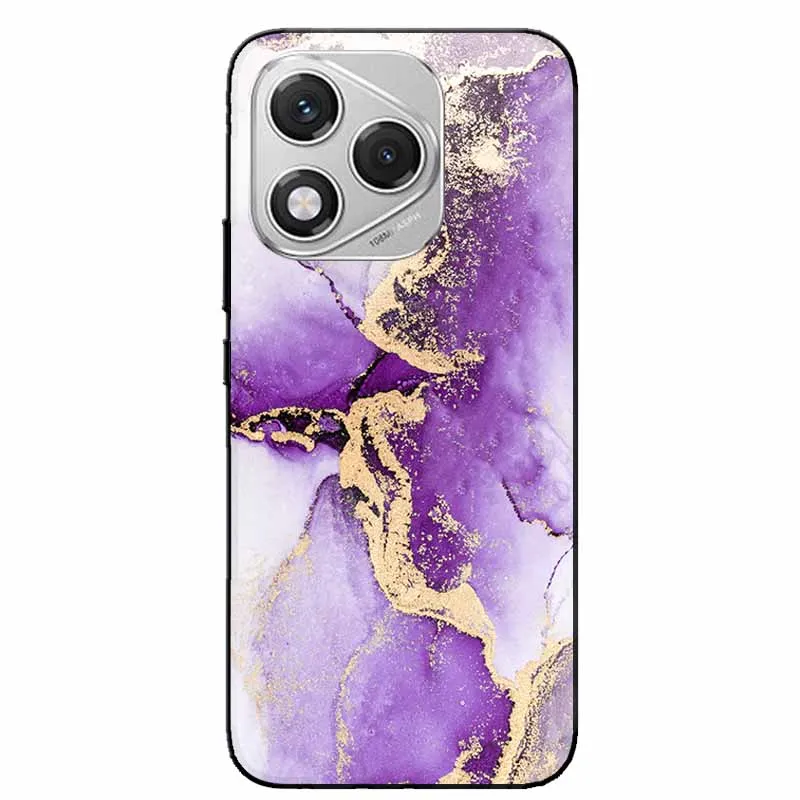 Marble Painted Silicone Back Cover Case – Premium Design