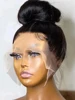 360 Full Lace Human Hair Wig Bone Straight Lace Front Wig 13x4 HD Transparent Lace Frontal Wig For Women Preplucked 250% Density 1