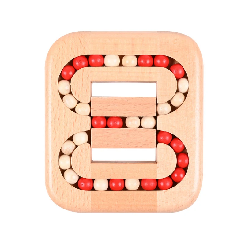 Magic Bean Cube Rotating Puzzle Wooden Brain Teaser Games stress Relief Gifts for Kids Adults Rompecabezas De Ingenio