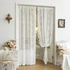 French Lace Curtains White Tulle Window Blind Living Room Bedroom Supplies Breathable Screen Curtain Wedding Decor Curtains тюль 1
