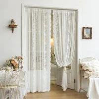 French Lace Curtains White Tulle Window Blind Living Room Bedroom Supplies Breathable Screen Curtain Wedding Decor Curtains тюль 1