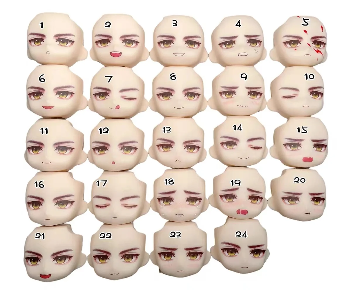 Zayne Ob11 Facepate Love and Deepspace Li Shen Handmade Water Paste Face Alternate Expression Doll Accessory