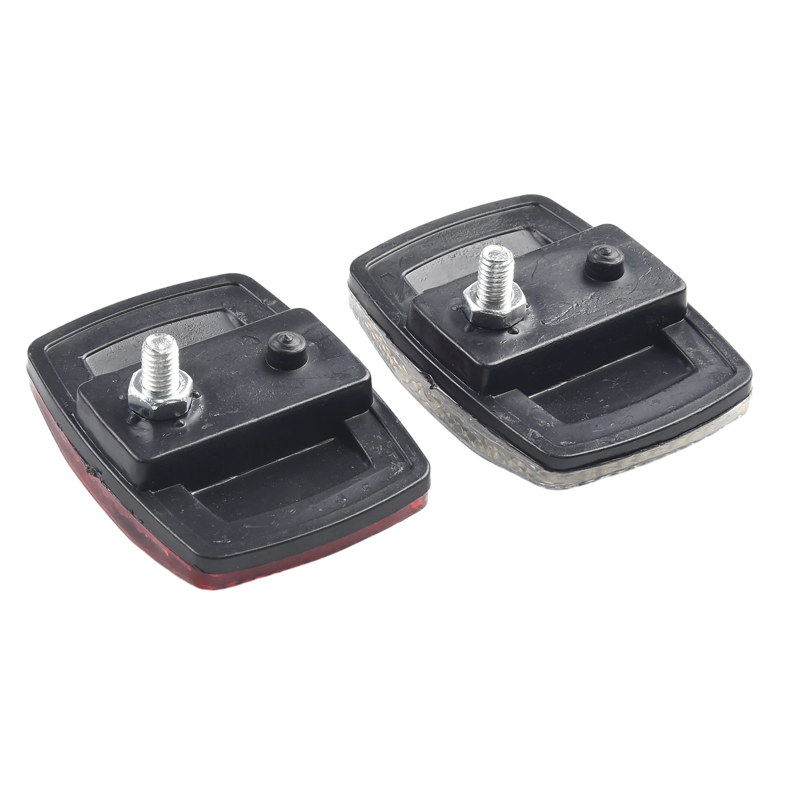 

2 Pack Front & Rear Bike Reflector Set Red & White Mounting Bracket Durable Cycling Safety Strip BicycleReflectorsParts