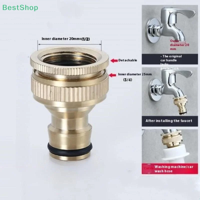 〔Victoria〕3/4'' 1/2'' Threaded Garden Water PIPE Adapter Hose Quick Connector