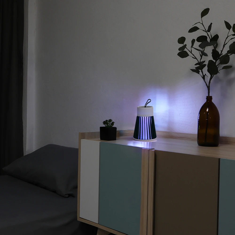 USB Electric Shock Mosquito Killer Lamps LED UV Lights Mosquito Camping Indoor Lighting USB Recharge Repellent Lights