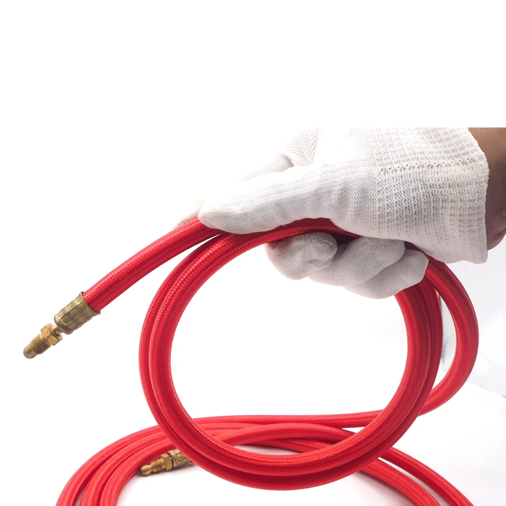 WP9 WP17 Series Superflex Welding TIG Torch Power Cable Red Super Soft Hose Welding Accessories 12.5FT wp 9 wp9 tig torch burner hose argon welding accessories head air cooled