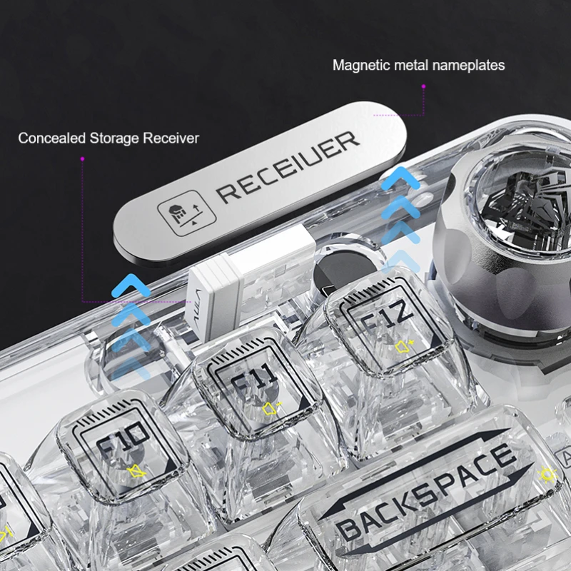 AULA F81 ワイヤレスメカニカルキーボード メカニカルゲームキーボードAULA-F81ワイヤレス,Bluetooth