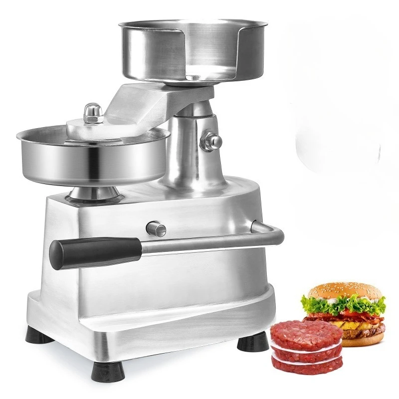Stainless Steel Hamburger Press Patty Maker, Large Manual Burger Forming Machine, Grill Burger Press Tool for 4to 6Inch
