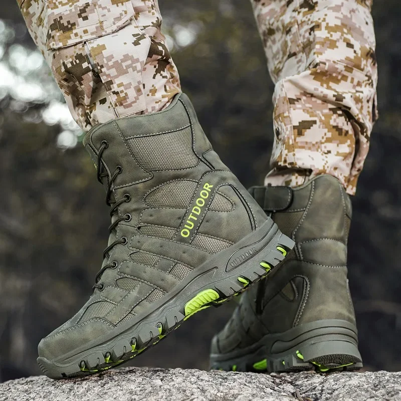 

Men Military Boots Outdoor Hiking Boots Men's Special Forces Desert Tactical Combat Ankle Boot Men Work Bionic Boots Zapatos